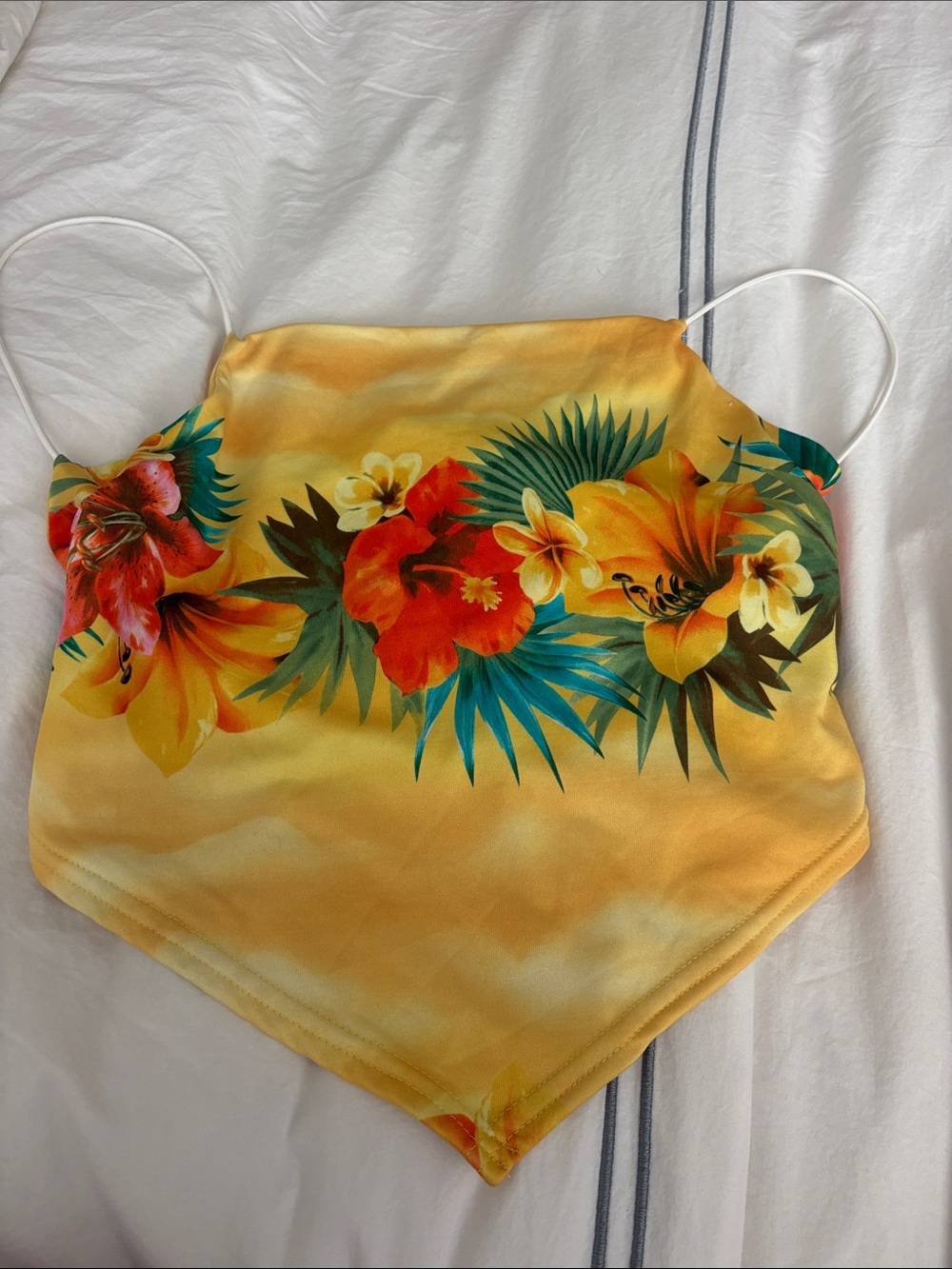 Backless Tropical Floral top.